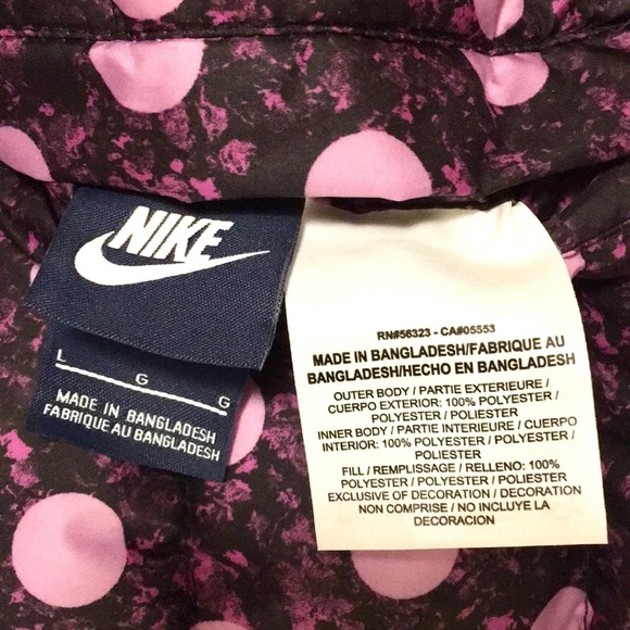 Nike Puffer Vest reversible EUC L camo polka dots - Picture 4 of 8